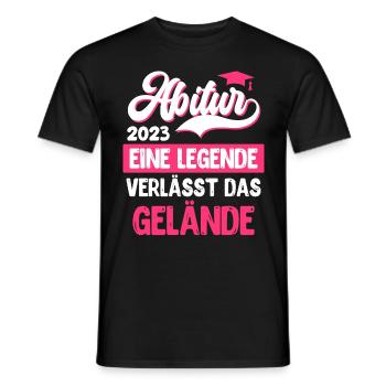 Abi 2023 Legende verlässt das Gelände Abiturienten - Männer T-Shirt - Schwarz - Vorne - AI Model Male 178 light (178cm)