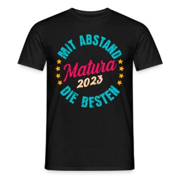 Mit Abstand die besten Matura 2023 Maturanten - Männer T-Shirt - Schwarz - Vorne - AI Model Male 178 light (178cm)