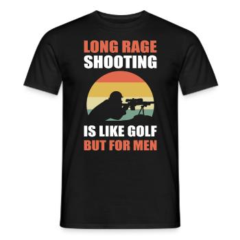 Le tir à longue distance est comme le golf mais pour les hommes - T-shirt homme - noir - Devant - AI Model Male 178 light (178cm)