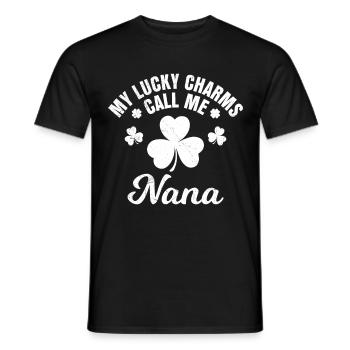 My lucky charms call me Nana - Men's T-Shirt - black - Front - AI Model Male 178 light (178cm)