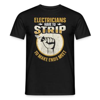 Nous vous allumons toujours électricien - T-shirt homme - noir - Devant - AI Model Male 178 light (178cm)