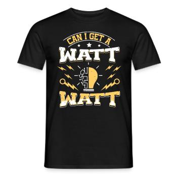 Nous vous allumons toujours électricien - T-shirt homme - noir - Devant - AI Model Male 178 light (178cm)