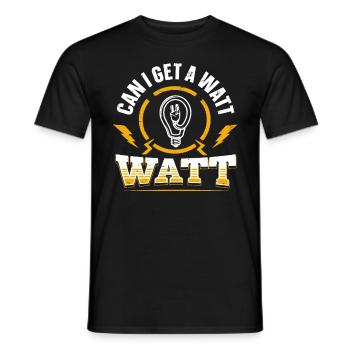 Nous vous allumons toujours électricien - T-shirt homme - noir - Devant - AI Model Male 178 light (178cm)