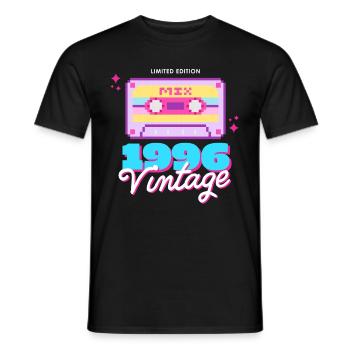 1996 Millésime Année de fabrication Vintage Gift Idea Retro - T-shirt homme - noir - Devant - AI Model Male 178 light (178cm)
