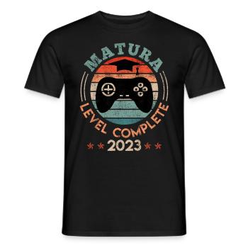 Matura Level complete Maturanten Gamer - Männer T-Shirt - Schwarz - Vorne - AI Model Male 178 light (178cm)