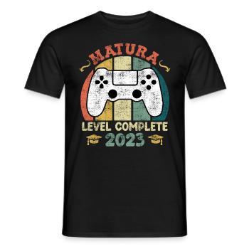 Matura Level complete Maturanten Gamer - Männer T-Shirt - Schwarz - Vorne - AI Model Male 178 light (178cm)