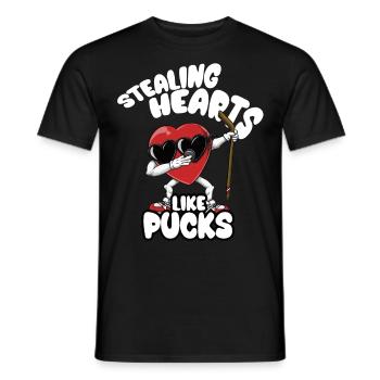 Dabbing Heart Crusher Funny Gentlemen Children Boys - Men's T-Shirt - black - Front - AI Model Male 178 light (178cm)