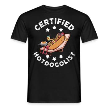 Cool hot dog design for men, women, boys - Men's T-Shirt - black - Front - AI Model Male 178 light (178cm)