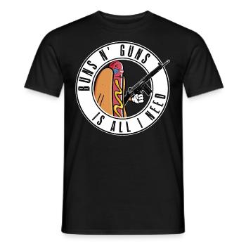 Cool hot dog design for men, women, boys - Men's T-Shirt - black - Front - AI Model Male 178 light (178cm)