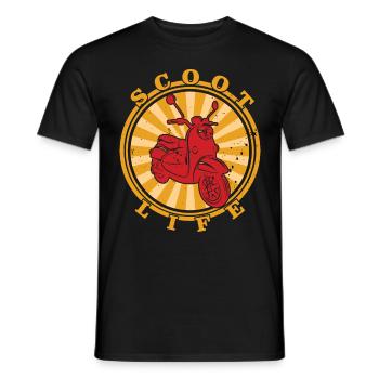 Scooter Life Motorcross Motorrad Motorradfahrer - Männer T-Shirt - Schwarz - Vorne - AI Model Male 178 light (178cm)