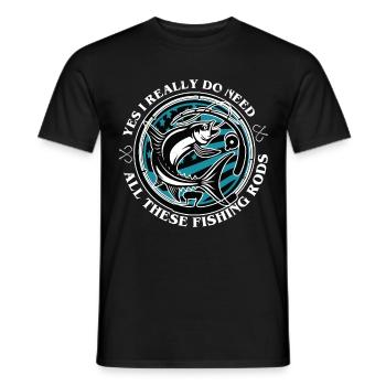 Angelrute Angler Liebhaber Meisterköder Lebensstil - Männer T-Shirt - Schwarz - Vorne - AI Model Male 178 light (178cm)