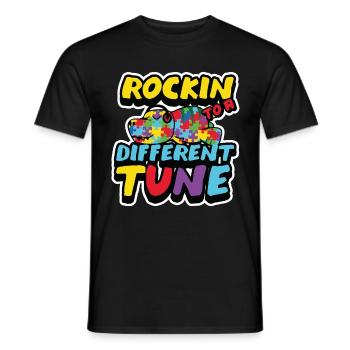 Rocking to A Different Tune Musician Music Lovers - Men's T-Shirt - black - Front - AI Model Male 178 light (178cm)