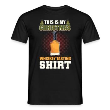 This Is My Christmas Whiskey Tasting Shirt Whisky - Männer T-Shirt - Schwarz - Vorne - AI Model Male 178 light (178cm)