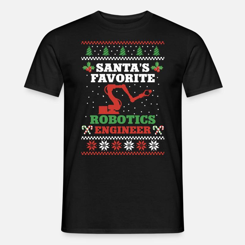 Robot Robotics Engineer Christmas - Men's T-shirt - black