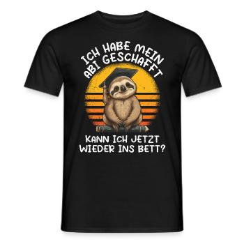 Abi geschafft Abitur Abschluss Abiturienten - Männer T-Shirt - Schwarz - Vorne - AI Model Male 178 light (178cm)