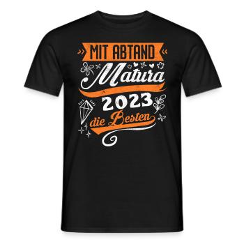 Matura 2023 mit Abstand die Besten Maturanten - Männer T-Shirt - Schwarz - Vorne - AI Model Male 178 light (178cm)