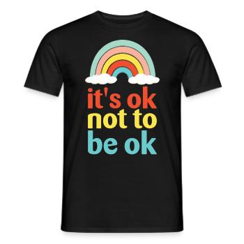 C’est normal de ne pas être ok pour la sensibilisation à la santé mentale - T-shirt homme - noir - Devant - AI Model Male 178 light (178cm)