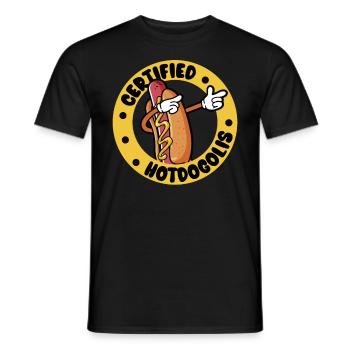Cool Hot Dog Design for Men Women Boys Sausage - Men's T-Shirt - black - Front - AI Model Male 178 light (178cm)