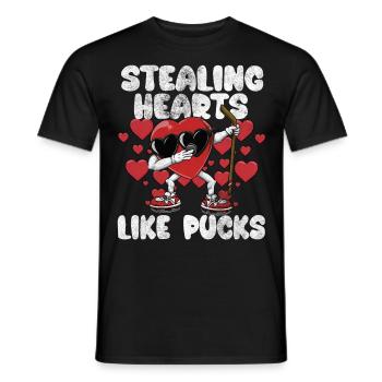 Dabbing Heart Crusher Funny Gentlemen Children Boys - Men's T-Shirt - black - Front - AI Model Male 178 light (178cm)