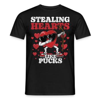 Dabbing Heart Crusher Funny Gentlemen Children Boys - Men's T-Shirt - black - Front - AI Model Male 178 light (178cm)