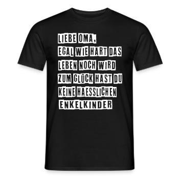 Beste Oma Oma Und Opa Oma Enkelkinder - Männer T-Shirt - Schwarz - Vorne - AI Model Male 178 light (178cm)