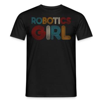 Ingénieur en robotique robotique fille - T-shirt homme - noir - Devant - AI Model Male 178 light (178cm)
