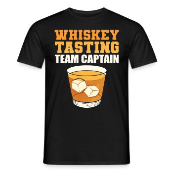 Whiskey Tasting Team Captain Whisky Tasting - Men's T-Shirt - black - Front - AI Model Male 178 light (178cm)