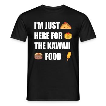 I'm Just here for the Kawaii Food Lustiges Anime - Männer T-Shirt - Schwarz - Vorne - AI Model Male 178 light (178cm)
