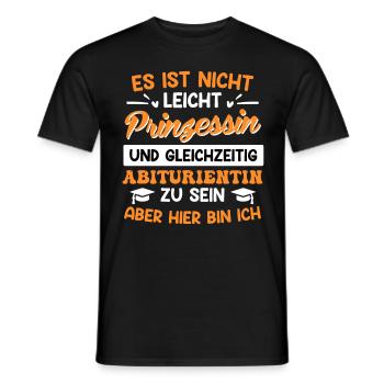 Prinzessin und Abiturientin lustiger Abitur Spruch - Männer T-Shirt - Schwarz - Vorne - AI Model Male 178 light (178cm)