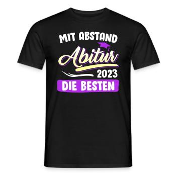 Mit Abstand die Besten Abitur 2023 Abiturientin - Männer T-Shirt - Schwarz - Vorne - AI Model Male 178 light (178cm)
