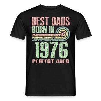 Les meilleurs pères sont nés en 1976, à l’âge de 47 ans, - T-shirt homme - noir - Devant - AI Model Male 178 light (178cm)
