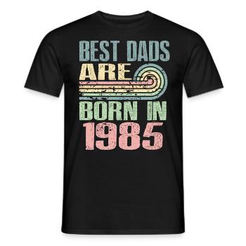 Les meilleurs pères sont nés en 1985, à l’âge de 38 ans, - T-shirt homme - noir - Devant - AI Model Male 178 light (178cm)
