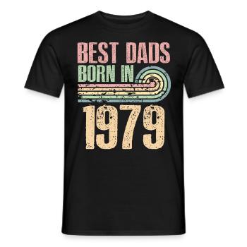 Les meilleurs pères sont nés en 1979, à l’âge de 44 ans, - T-shirt homme - noir - Devant - AI Model Male 178 light (178cm)