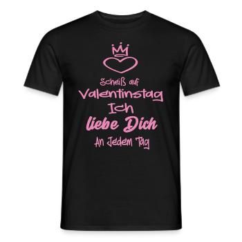 Scheiß Auf Valentinstag Ich Liebe dich an Jedem - Männer T-Shirt - Schwarz - Vorne - AI Model Male 178 light (178cm)