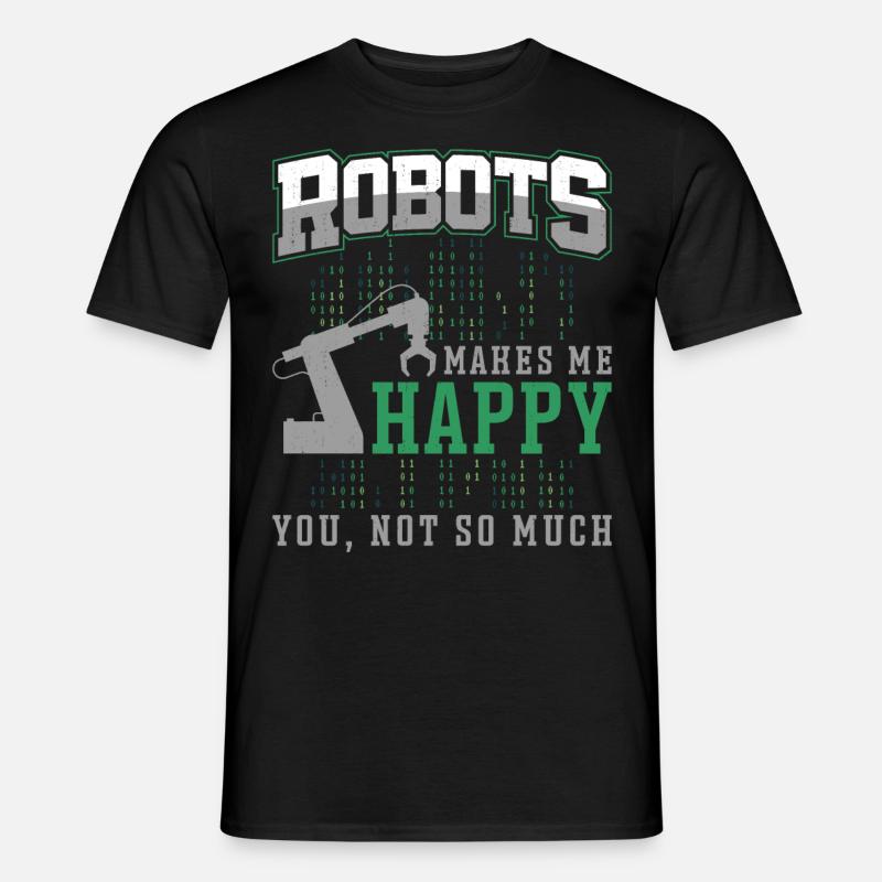 Robot Robotics Engineer Robots - Männer T-Shirt - Schwarz