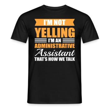 Je ne crie pas que je suis un adjoint administratif - T-shirt homme - noir - Devant - AI Model Male 178 light (178cm)