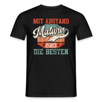 Matura 2023 mit Abstand die Besten Maturanten - Männer T-Shirt - Schwarz - Vorne - AI Model Male 178 light (178cm)