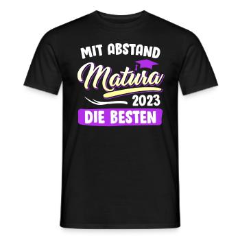 Maturantin 2023 mit Abstand die besten Matura - Männer T-Shirt - Schwarz - Vorne - AI Model Male 178 light (178cm)