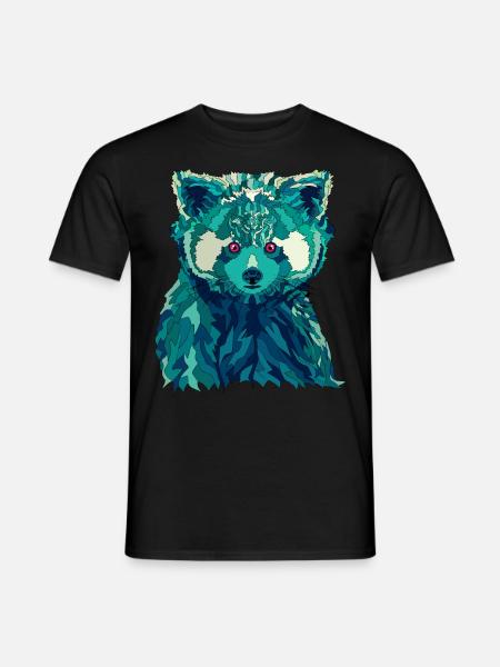 Lustige Roter Panda Geometric Style - Männer T-Shirt - Schwarz