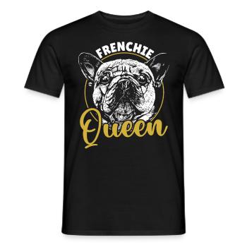 Frenchie Queen French Bulldog Frenchie Mom - Männer T-Shirt - Schwarz - Vorne - AI Model Male 178 light (178cm)