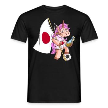 Japan Party Einhorn - Männer T-Shirt - Schwarz - Vorne - AI Model Male 178 light (178cm)