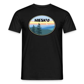 niesky Landschaft - Männer T-Shirt - Schwarz - Vorne - AI Model Male 178 light (178cm)