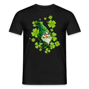 Leprechaun St. Patrick’s Day Goblin Clover - T-shirt homme - noir - Devant - AI Model Male 178 light (178cm)