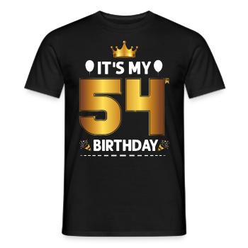 54. Geburtstag 54 Jahre - Männer T-Shirt - Schwarz - Vorne - AI Model Male 178 light (178cm)