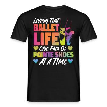 Ballet Dancer Dance Girl Ballerina - Men's T-Shirt - black - Front - AI Model Male 178 light (178cm)