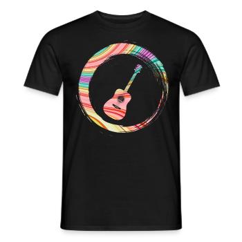 Sporty Hobby Leidenschaft Gitarre - Männer T-Shirt - Schwarz - Vorne - AI Model Male 178 light (178cm)