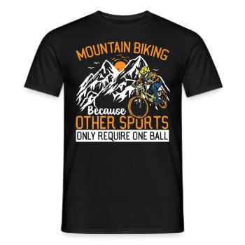 Le VTT ne nécessite que d’autres sports - T-shirt homme - noir - Devant - AI Model Male 178 light (178cm)