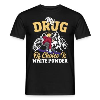 Snowboarding Snowboarder Mountain Snow - Männer T-Shirt - Schwarz - Vorne - AI Model Male 178 light (178cm)