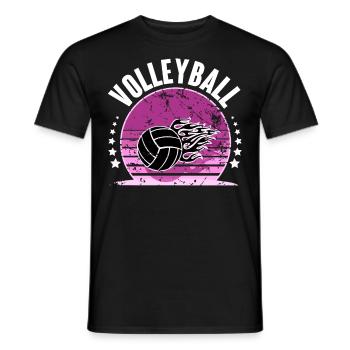 Volleyball - Men's T-Shirt - black - Front - AI Model Male 178 light (178cm)