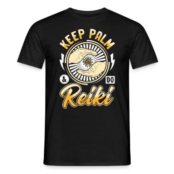 Praticiens de Reiki & Maître Reiki - T-shirt homme - noir - Devant - AI Model Male 178 light (178cm)